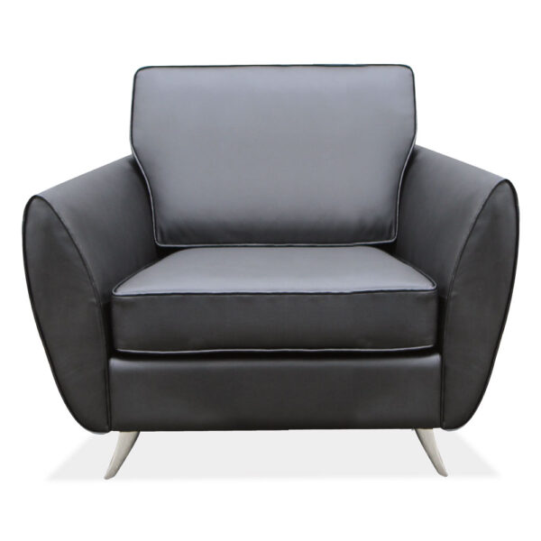 Sterling Collection Club Chair with Brushed Chrome Legs