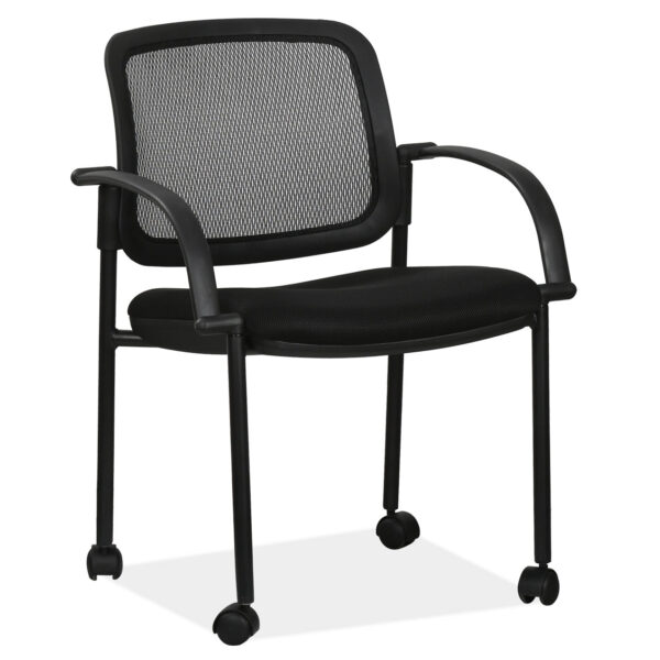 Encline Collection Mesh Back Side Chair with Casters